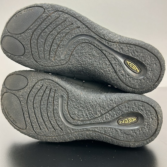 Keen Howser Black Puffer Quilted Pull On Snow Winter Ankle Boots 8 Fur Lined - Picture 8 of 12